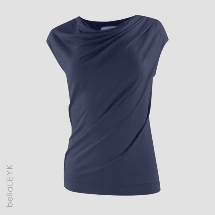 T-Shirt mit drei eingelegten Falten und Twist